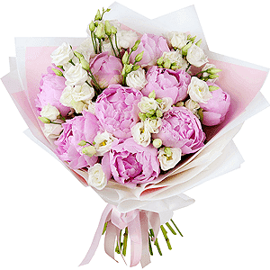 Peony pink - 13, lisianthus - 4, Wrapping Paper