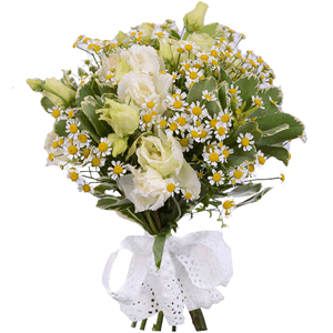 Bride's bouquet "Chamomile meadow" with delivery Tula