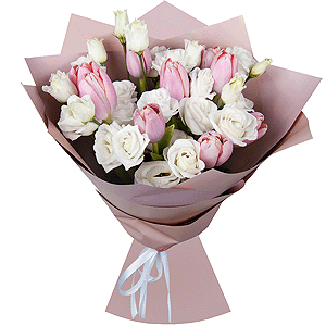 Arrangement of 15 tulips with delivery Tula