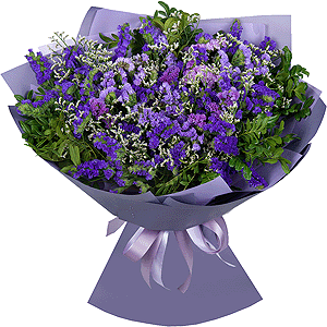 Blue Statice, Limonium (1 pc.), Wrapping Paper, Pistachio
