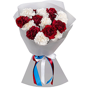 Carnation white, cream - 9, Carnation red - 10, Wrapping Paper
