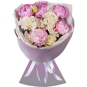 Peony pink - 5, lisianthus - 8, Wrapping Paper
