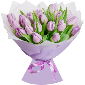 Lilac tulips with delivery Tula
