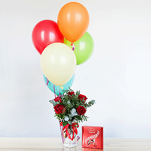 Gift set "Roses, balloons and sweets" with delivery Tula