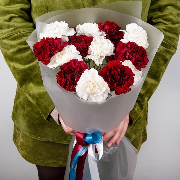Carnation white, cream - 9, Carnation red - 10, Wrapping Paper